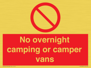 No overnight camping or camper vans